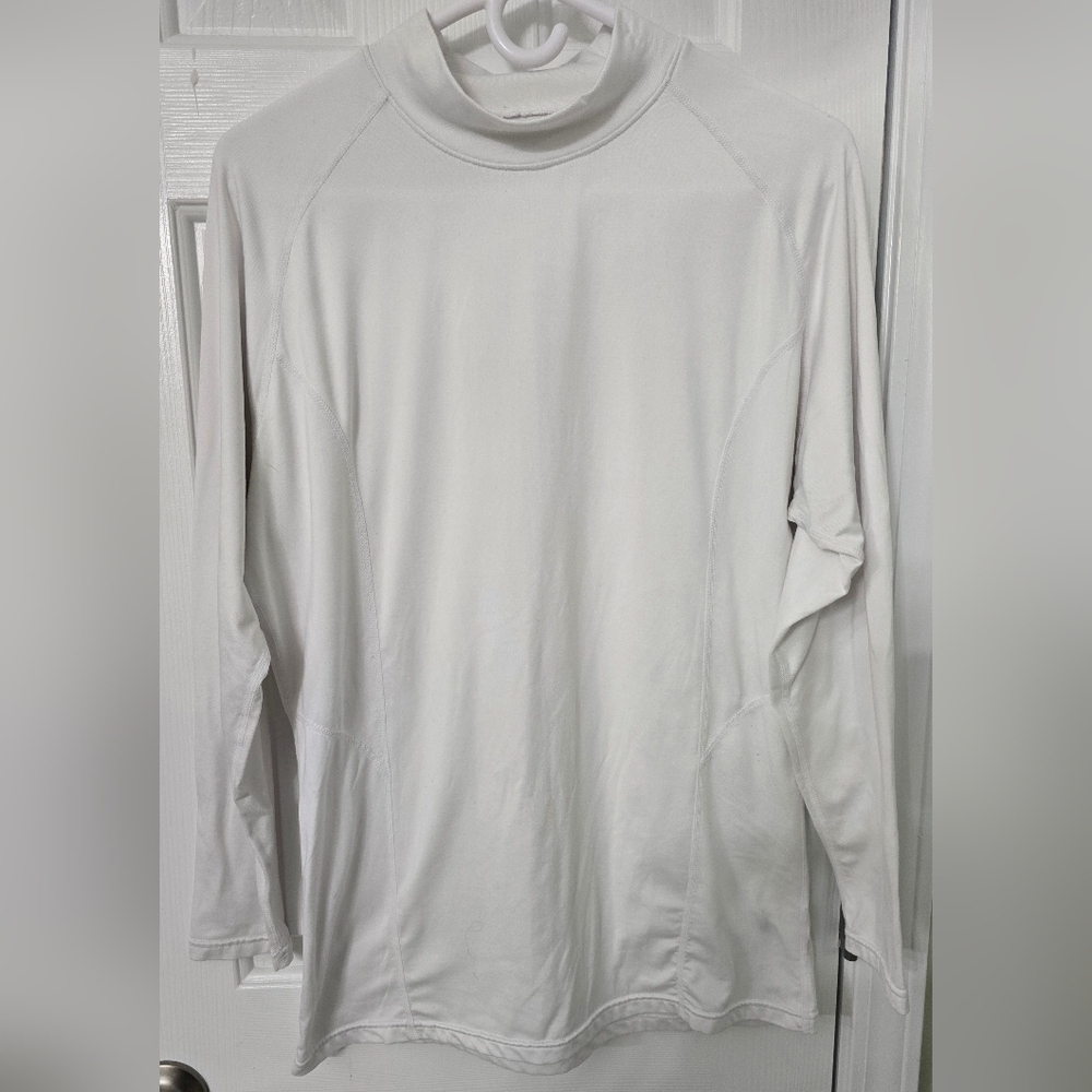 Mens XL white thermal compression shirt Long Sleeve